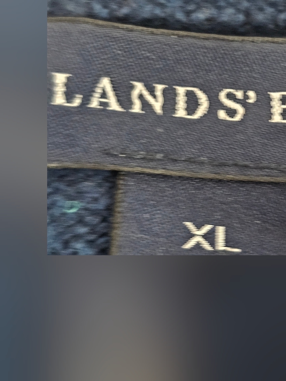 Lands' End Men's V-Neck Sweater Vest in Navy, Brown and Cream - Picture 4 of 7